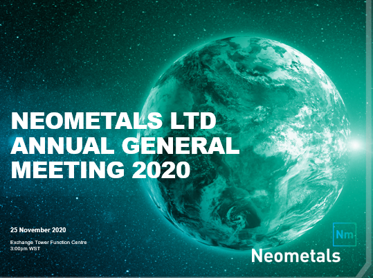 Neometals AGM 2020
